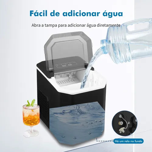 Máquina de Gelo 15kg Automática Profissional BIVOLT (PROMOÇÃO)
